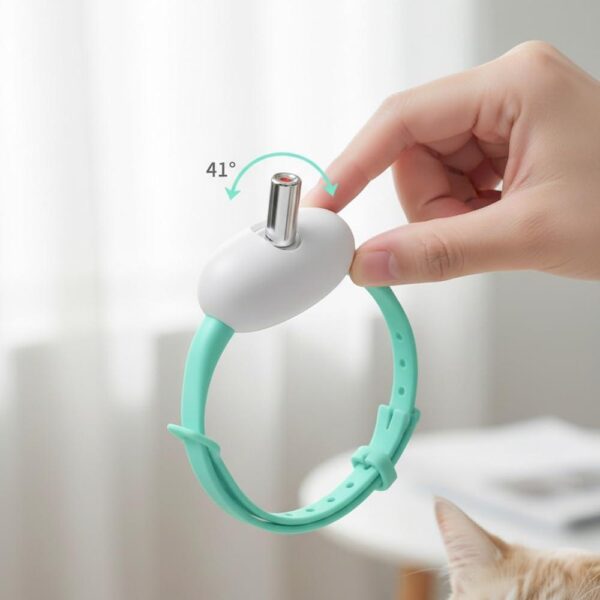 Smart Automatic Cat Laser Collar – Hands-Free Interactive Laser Toy with Adjustable Beam & USB Rechargeable Battery