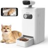 Smart Cat Feeder with 4MP HD Camera – 3.5L Automatic Pet Food Dispenser with Night Vision, Two-Way Audio, Laser Play, AI Activity Capture & 5G Wi-Fi App Control