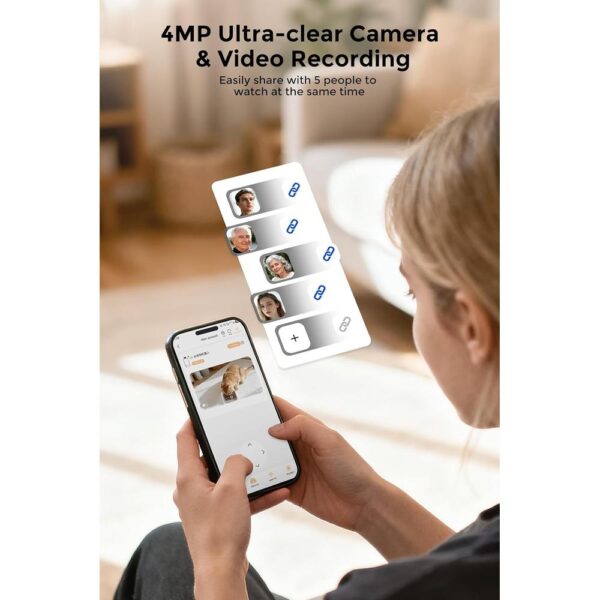 Smart Cat Feeder with 4MP HD Camera – 3.5L Automatic Pet Food Dispenser with Night Vision, Two-Way Audio, Laser Play, AI Activity Capture & 5G Wi-Fi App Control