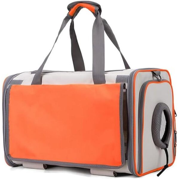 Soft-Sided Cat Carrier Bag for Small to Medium Cats – Portable Travel Tote with Mesh Ventilation, Feeding Window & Shoulder Strap