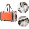 Soft-Sided Cat Carrier Bag for Small to Medium Cats – Portable Travel Tote with Mesh Ventilation, Feeding Window & Shoulder Strap