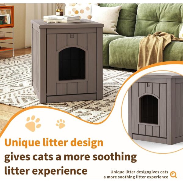 Waterproof Resin Cat House – Flip-Lid Shelter with Raised Floor & Easy-Clean Design