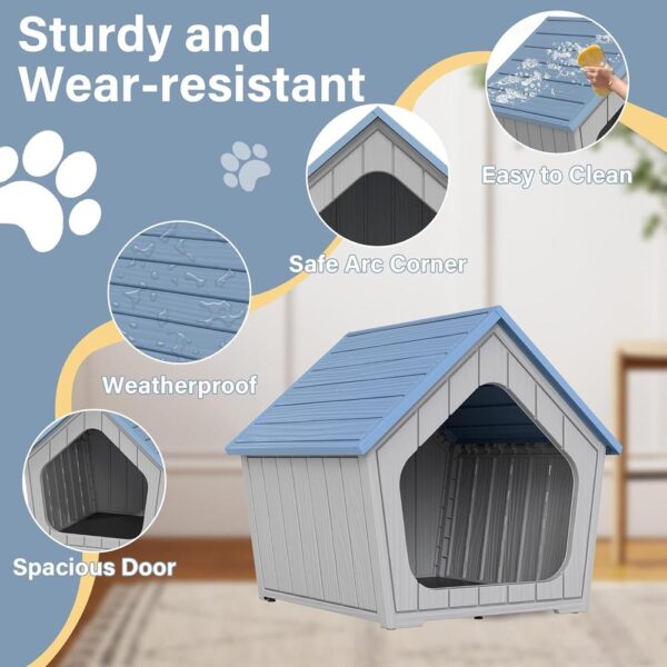 Weatherproof Outdoor Cat House – Resin-Insulated Shelter with Air Vents, Sloped Roof & Easy-Clean Design