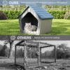 Weatherproof Outdoor Cat House – Resin-Insulated Shelter with Air Vents, Sloped Roof & Easy-Clean Design