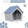 Weatherproof Outdoor Cat House – Resin-Insulated Shelter with Air Vents, Sloped Roof & Easy-Clean Design