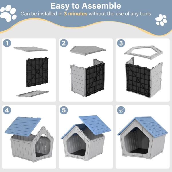 Weatherproof Outdoor Cat House – Resin-Insulated Shelter with Air Vents, Sloped Roof & Easy-Clean Design