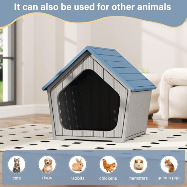 Weatherproof Outdoor Cat House – Resin-Insulated Shelter with Air Vents, Sloped Roof & Easy-Clean Design