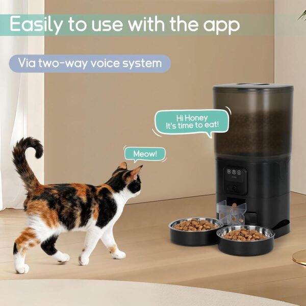 Wi-Fi Cat Feeder with Live Video — 7L Dual-Bowl Automatic Pet Food Dispenser & Remote Monitoring