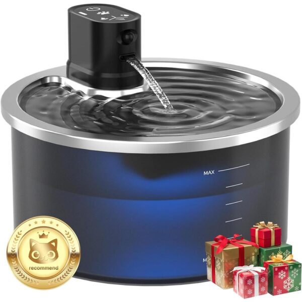 Wireless 3.2L Stainless Steel Cat Water Fountain — Motion Sensor & Ultra-Quiet Design