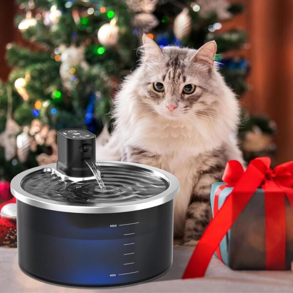 Wireless 3.2L Stainless Steel Cat Water Fountain — Motion Sensor & Ultra-Quiet Design