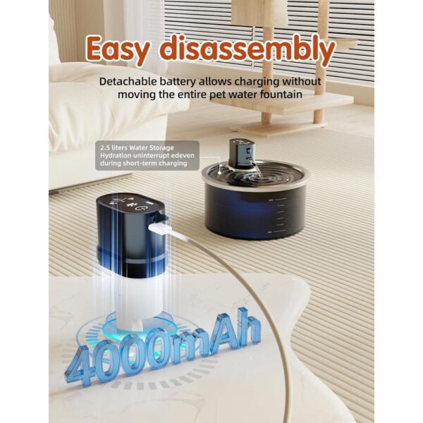 Wireless 3.2L Stainless Steel Cat Water Fountain — Motion Sensor & Ultra-Quiet Design