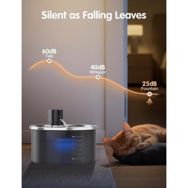 Wireless 3.2L Stainless Steel Cat Water Fountain — Motion Sensor & Ultra-Quiet Design
