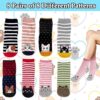 Women’s Cute Cat Socks – 8-Pack Fun Novelty Cat Crew Socks, Colorful Christmas Gift Set for Cat Lovers`