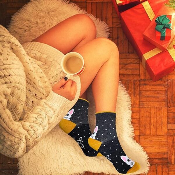 Women’s Cute Cat Socks – 8-Pack Fun Novelty Cat Crew Socks, Colorful Christmas Gift Set for Cat Lovers`