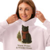 Warm Wishes & Whisker Kisses – Vintage Christmas Cat Women’s Hoodie
