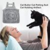 Plush Cat Apron Carrier with Adjustable Sleeping Pouch – Soft Velvet Hands-Free Pet Sling for Napping, Travel & Home Use