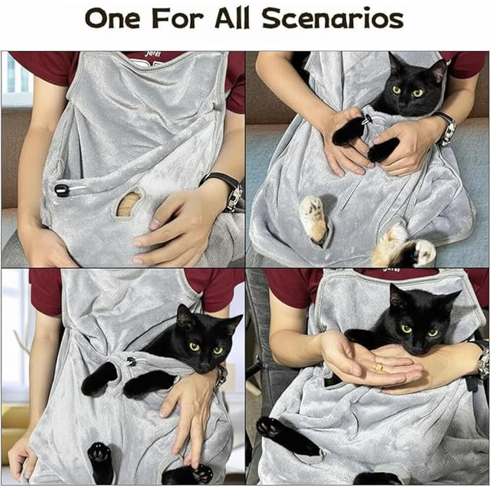 Plush Cat Apron Carrier and Sleeping Bag