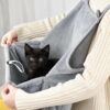 Plush Cat Apron Carrier with Adjustable Sleeping Pouch – Soft Velvet Hands-Free Pet Sling for Napping, Travel & Home Use