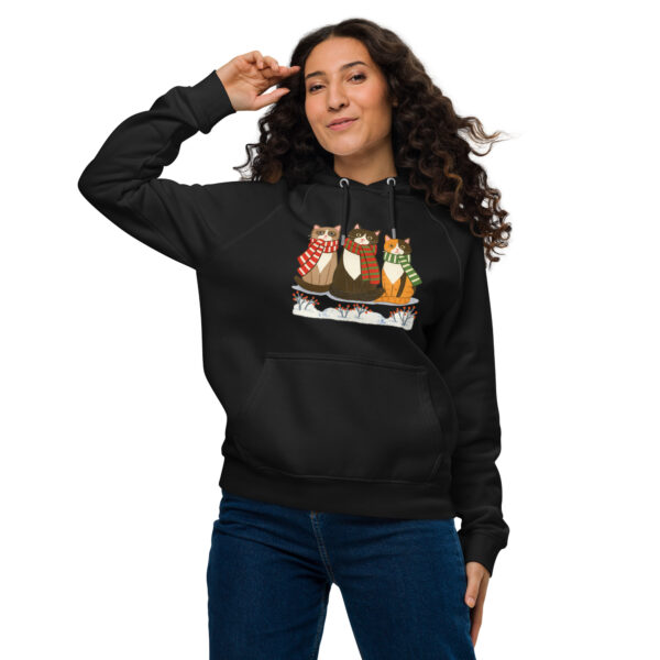 Snowy Days & Cozy Cats – Eco Raglan Hoodie