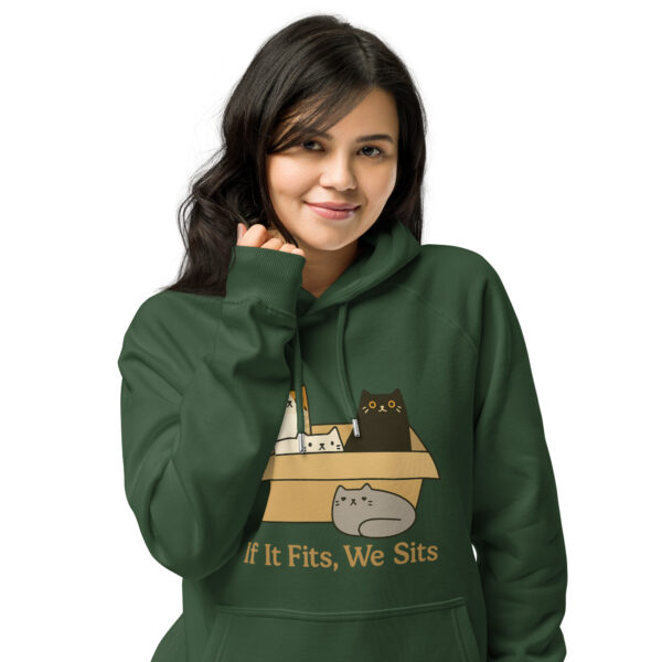 If It Fits, We Sits – Eco Raglan Hoodie