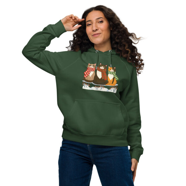 Snowy Days & Cozy Cats – Eco Raglan Hoodie