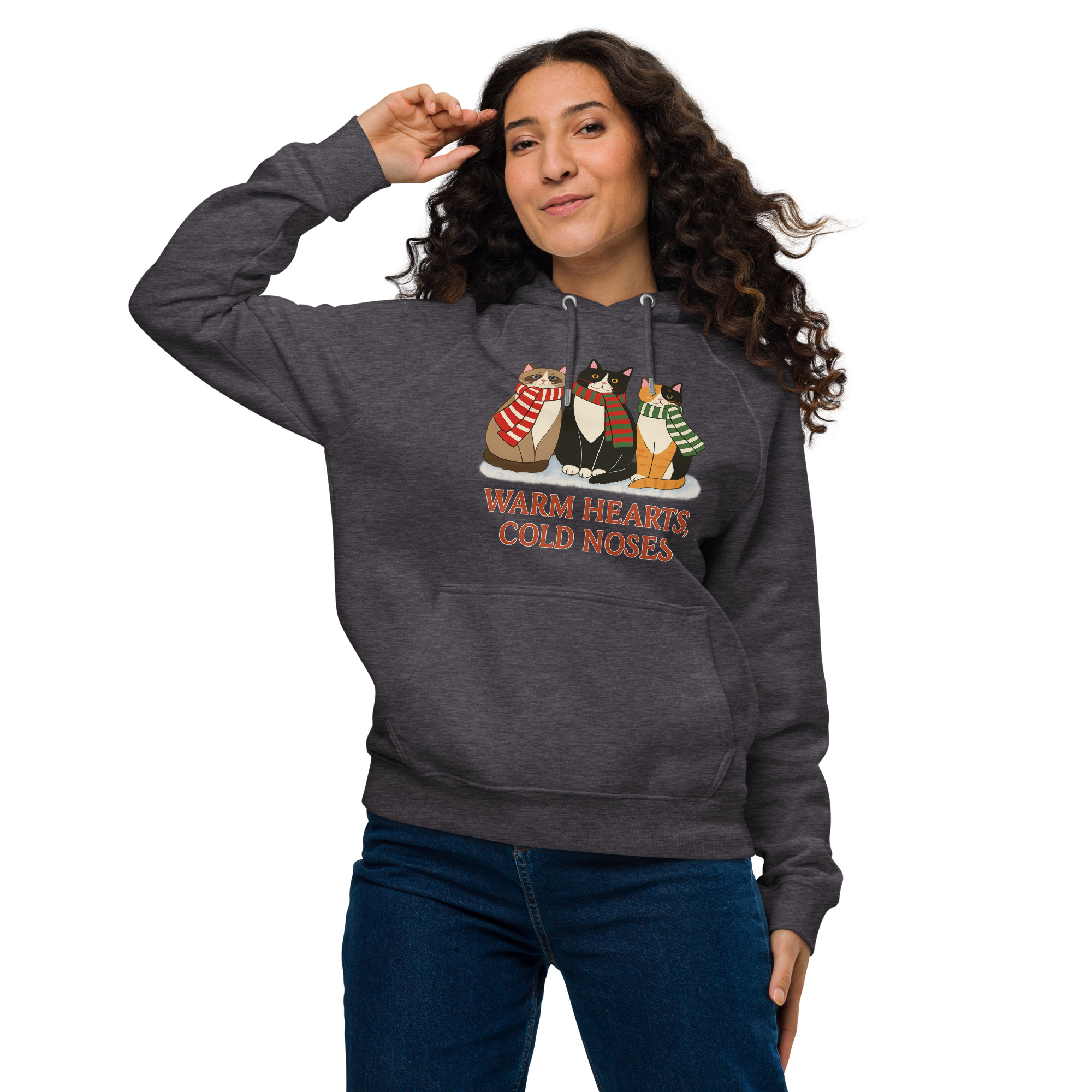 Warm Hearts, Cold Noses Eco Raglan Hoodie