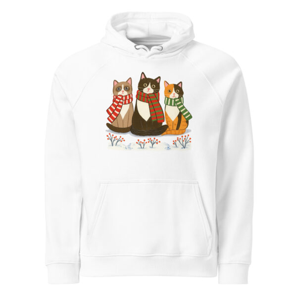 Snowy Days & Cozy Cats – Eco Raglan Hoodie