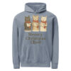 Meowy Christmas Choir Hoodie – Cozy Garment-Dyed Holiday Sweatshirt
