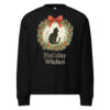 Holiday Wishes Cat Silhouette Sweatshirt – Vintage Christmas Crew