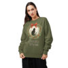 Holiday Wishes Cat Silhouette Sweatshirt – Vintage Christmas Crew