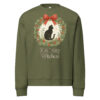 Holiday Wishes Cat Silhouette Sweatshirt – Vintage Christmas Crew