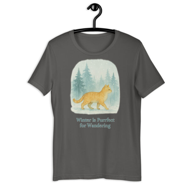 Winter Is Purrfect for Wandering – Snowy Forest Cat Tee
