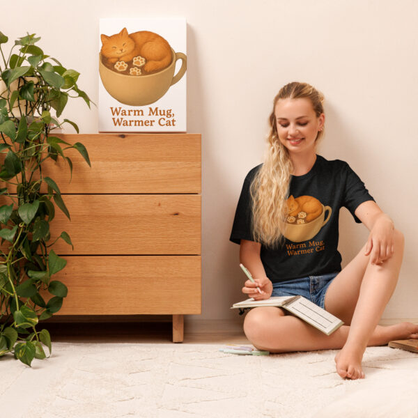 Cozy Cocoa Cat – Warm Mug, Warmer Cat Tee