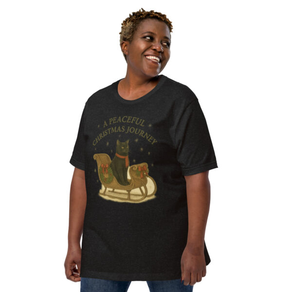 A Peaceful Christmas Journey – Holiday Cat Sleigh Tee