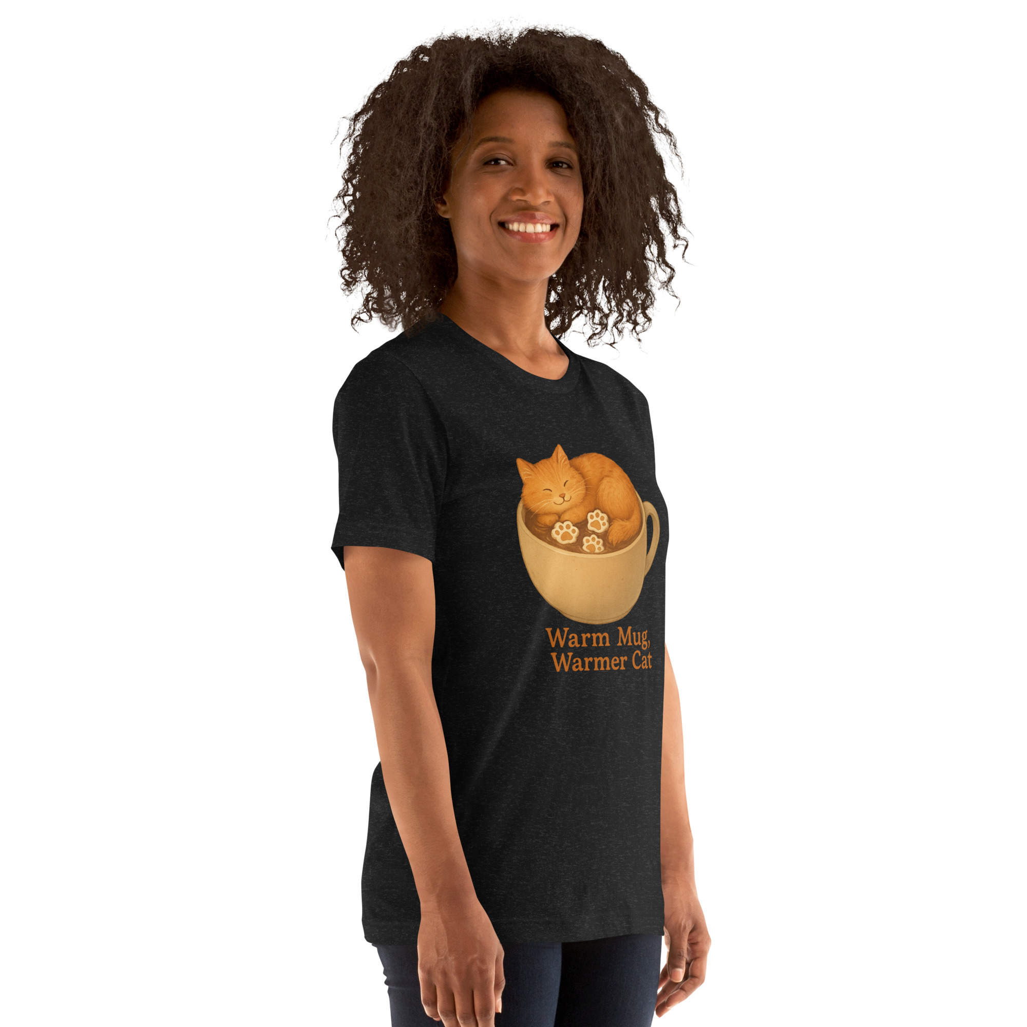 Cozy Cocoa Cat – Warm Mug, Warmer Cat Tee