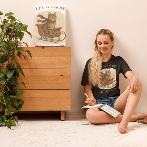 Let It Snow, Let Us Go – Vintage Cat Winter Tee