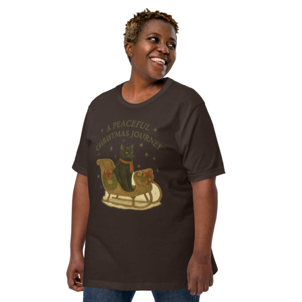 A Peaceful Christmas Journey – Holiday Cat Sleigh Tee
