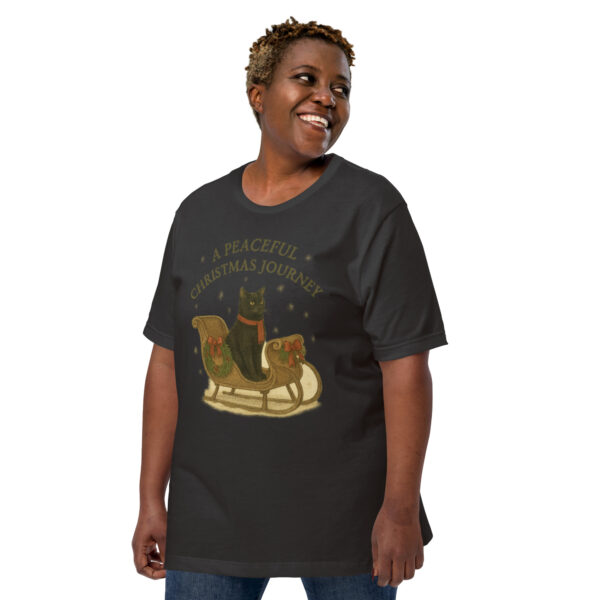 A Peaceful Christmas Journey – Holiday Cat Sleigh Tee
