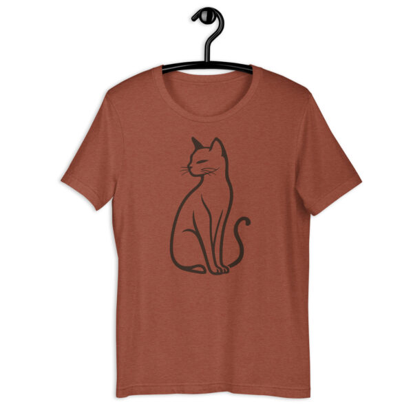 Quiet Majesty – Elegant Cat Outline Shirt