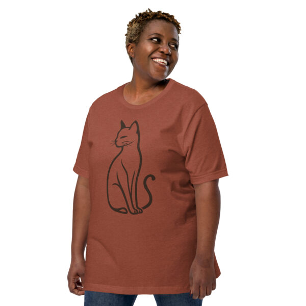 Quiet Majesty – Elegant Cat Outline Shirt