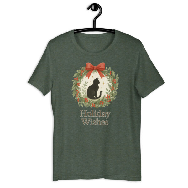 Holiday Wishes – Festive Cat Wreath Tee