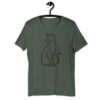 Quiet Majesty – Elegant Cat Outline Shirt