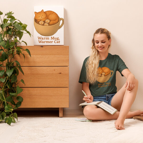 Cozy Cocoa Cat – Warm Mug, Warmer Cat Tee