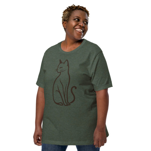 Quiet Majesty – Elegant Cat Outline Shirt
