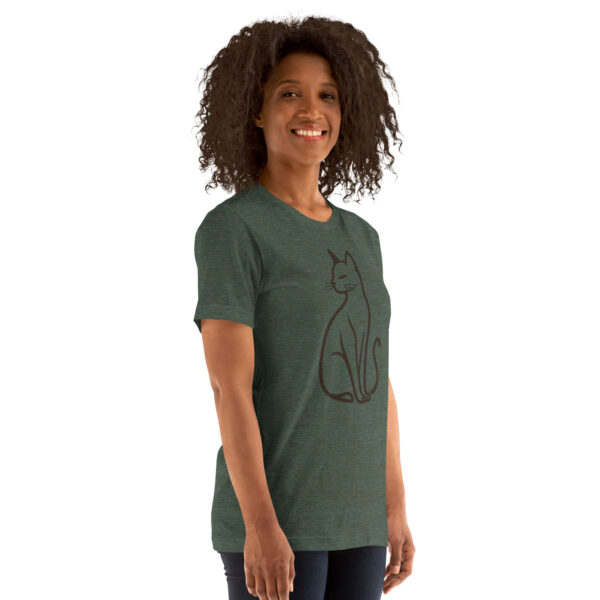 Quiet Majesty – Elegant Cat Outline Shirt