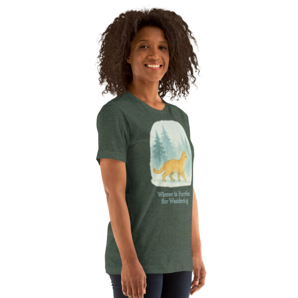 Winter Is Purrfect for Wandering – Snowy Forest Cat Tee