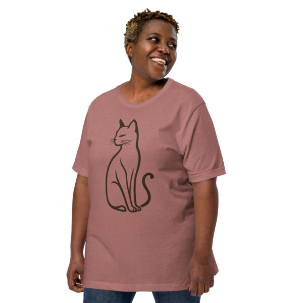 Quiet Majesty – Elegant Cat Outline Shirt