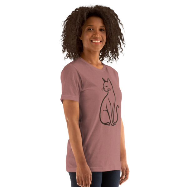 Quiet Majesty – Elegant Cat Outline Shirt