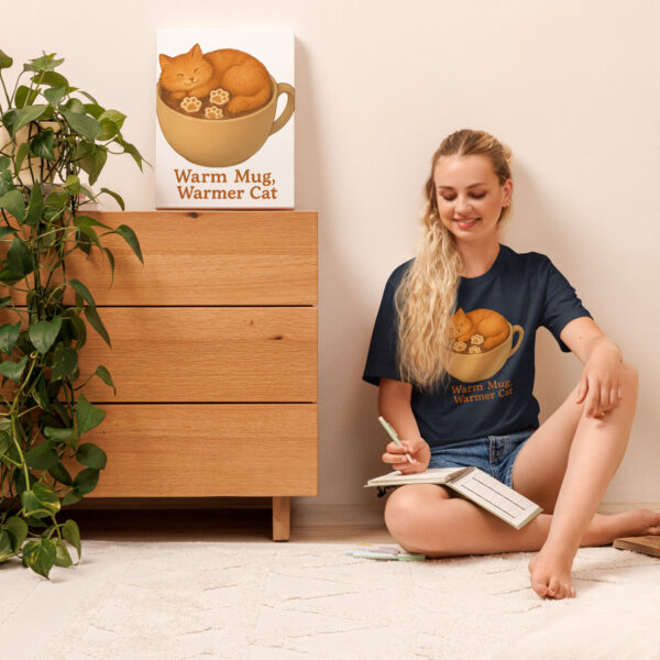 Cozy Cocoa Cat – Warm Mug, Warmer Cat Tee