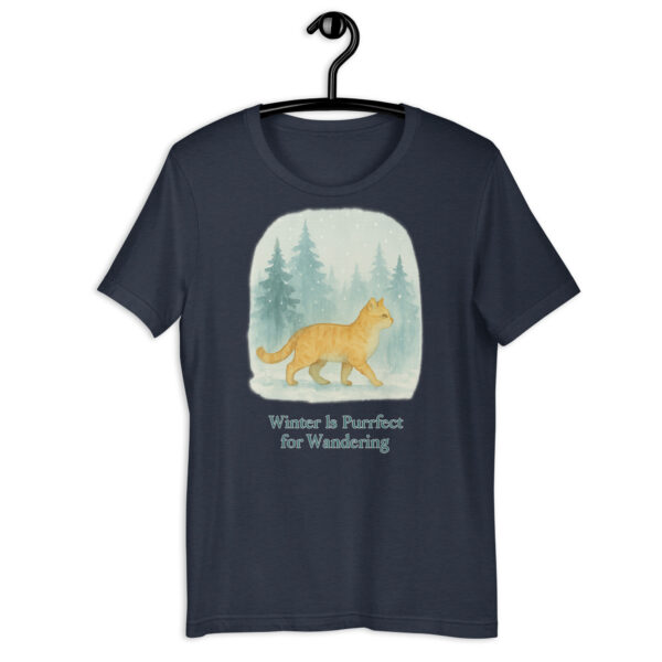 Winter Is Purrfect for Wandering – Snowy Forest Cat Tee